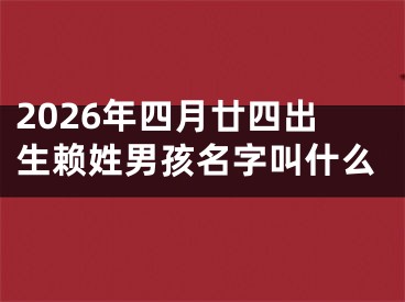 2026年四月廿四出生赖姓男孩名字叫什么