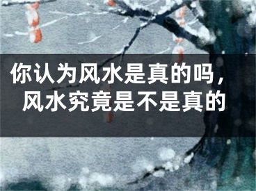 你认为风水是真的吗，风水究竟是不是真的