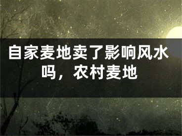 自家麦地卖了影响风水吗，农村麦地