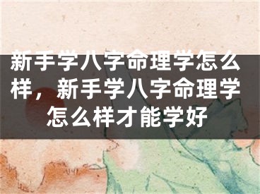 新手学八字命理学怎么样，新手学八字命理学怎么样才能学好
