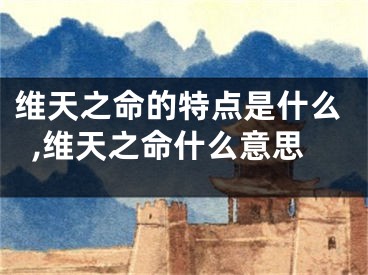 维天之命的特点是什么,维天之命什么意思