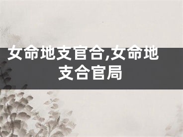 女命地支官合,女命地支合官局