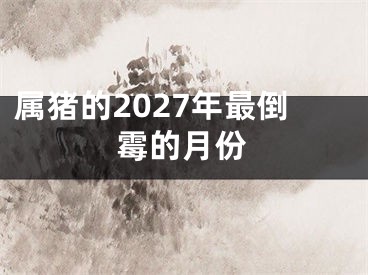 属猪的2027年最倒霉的月份