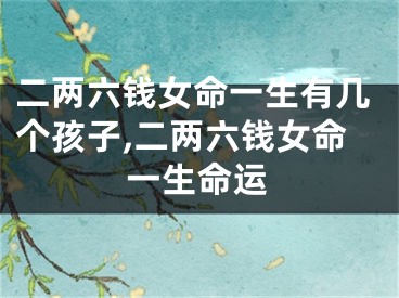 二两六钱女命一生有几个孩子,二两六钱女命一生命运