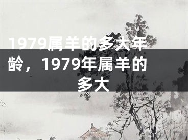1979属羊的多大年龄,1979年属羊的多大