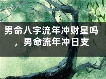 男命八字流年冲财星吗，男命流年冲日支