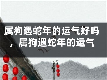 属狗遇蛇年的运气好吗，属狗遇蛇年的运气