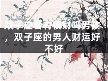 双子座会有横财吗男孩，双子座的男人财运好不好