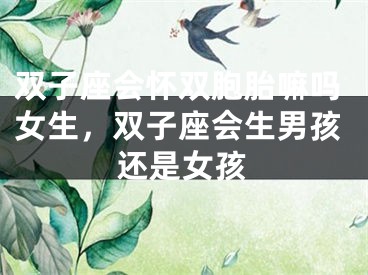 双子座会怀双胞胎嘛吗女生，双子座会生男孩还是女孩