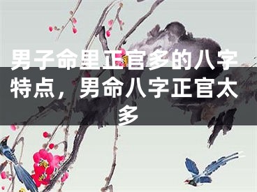 男子命里正官多的八字特点,男命八字正官太多