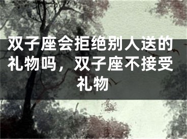 双子座会拒绝别人送的礼物吗，双子座不接受礼物