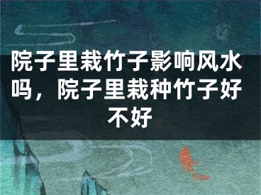 院子里栽竹子影响风水吗，院子里栽种竹子好不好