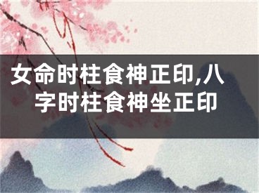 女命时柱食神正印,八字时柱食神坐正印