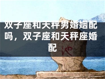 双子座和天秤男婚姻配吗，双子座和天秤座婚配