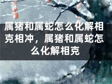 属猪和属蛇怎么化解相克相冲，属猪和属蛇怎么化解相克