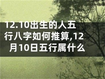 12.10出生的人五行八字如何推算,12月10日五行属什么