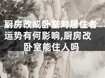 厨房改成卧室对居住者运势有何影响,厨房改卧室能住人吗