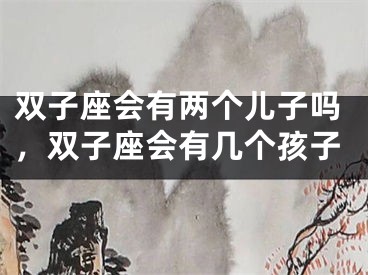 双子座会有两个儿子吗，双子座会有几个孩子