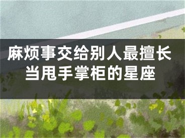 麻烦事交给别人最擅长当甩手掌柜的星座