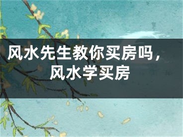风水先生教你买房吗，风水学买房