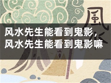 风水先生能看到鬼影,风水先生能看到鬼影嘛