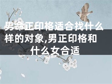 男命正印格适合找什么样的对象,男正印格和什么女合适