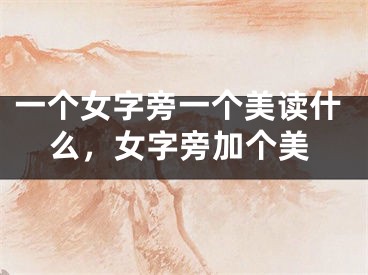 一个女字旁一个美读什么，女字旁加个美