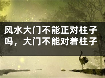 风水大门不能正对柱子吗,大门不能对着柱子