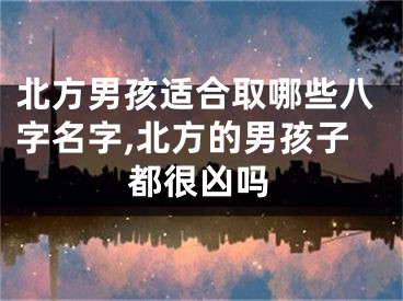 北方男孩适合取哪些八字名字,北方的男孩子都很凶吗