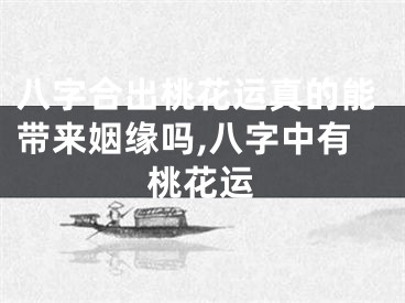 八字合出桃花运真的能带来姻缘吗,八字中有桃花运