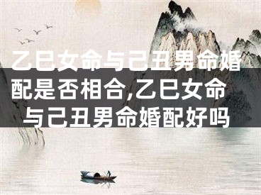 乙巳女命与己丑男命婚配是否相合,乙巳女命与己丑男命婚配好吗