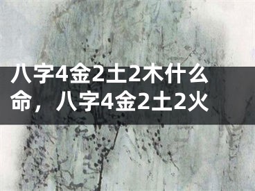 八字4金2土2木什么命，八字4金2土2火