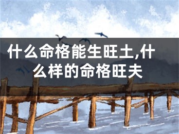 什么命格能生旺土,什么样的命格旺夫