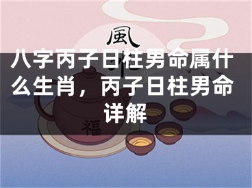 八字丙子日柱男命属什么生肖,丙子日柱男命详解