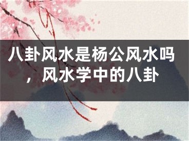 八卦风水是杨公风水吗，风水学中的八卦