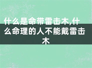什么是命带雷击木,什么命理的人不能戴雷击木