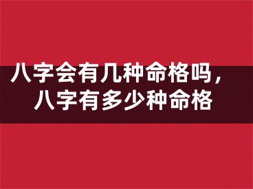 八字会有几种命格吗，八字有多少种命格
