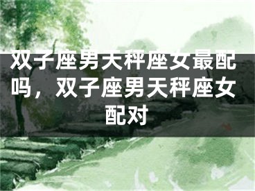 双子座男天秤座女最配吗，双子座男天秤座女配对
