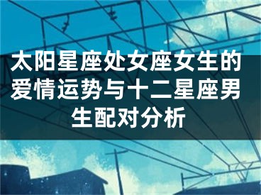 太阳星座处女座女生的爱情运势与十二星座男生配对分析