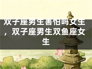 双子座男生害怕吗女生，双子座男生双鱼座女生