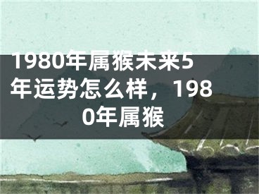 1980年属猴未来5年运势怎么样,1980年属猴