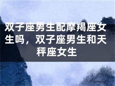 双子座男生配摩羯座女生吗，双子座男生和天秤座女生