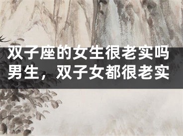 双子座的女生很老实吗男生，双子女都很老实