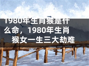 1980年生肖猴是什么命,1980年生肖猴女一生三大劫难