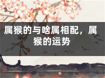 属猴的与啥属相配，属猴的运势