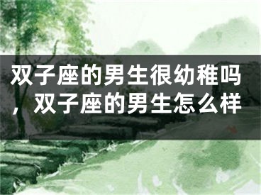 双子座的男生很幼稚吗,双子座的男生怎么样
