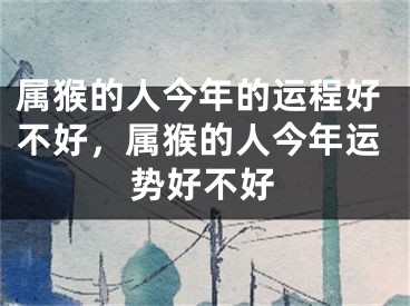 属猴的人今年的运程好不好，属猴的人今年运势好不好