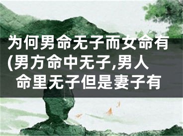 为何男命无子而女命有(男方命中无子,男人命里无子但是妻子有