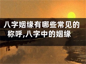 八字姻缘有哪些常见的称呼,八字中的姻缘