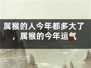 属猴的人今年都多大了，属猴的今年运气